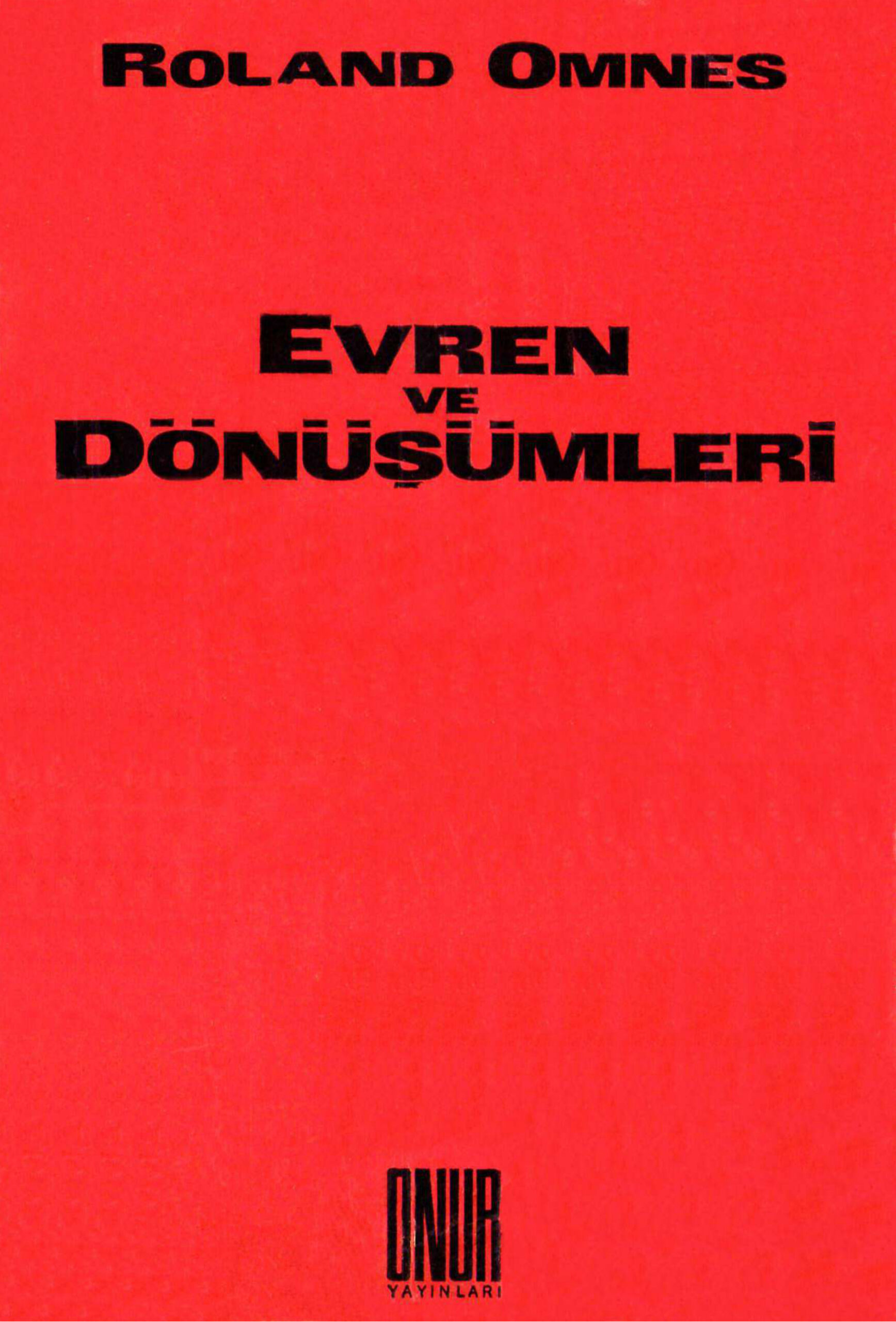 Evren ve Dönüşümleri PDF – Roland Omnes
