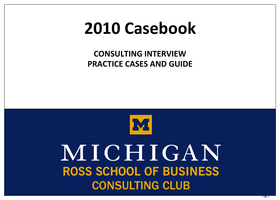 Ross 2010 Case Book PDF – Ross School of Business (Michigan)