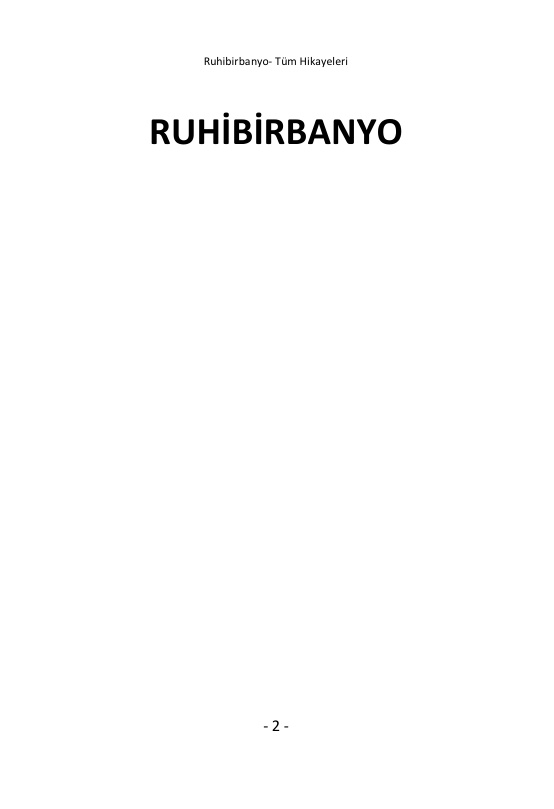 Tüm Hikayeleri PDF – Ruhibirbanyo