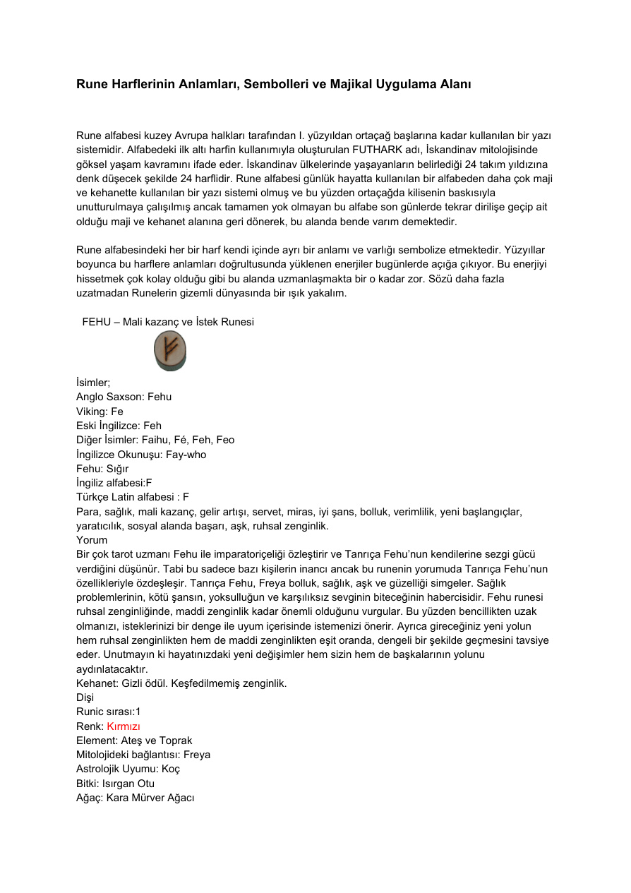 Rune Harflerinin anlamları ve sembolleri PDF – Kolektif / Ezoterizm