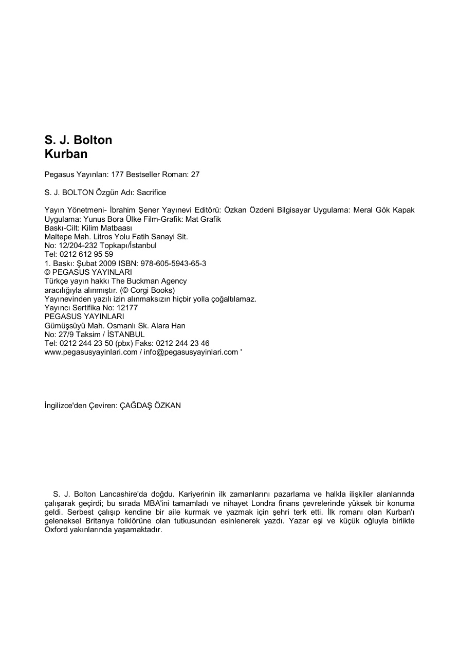 Kurban PDF – S. J. Bolton