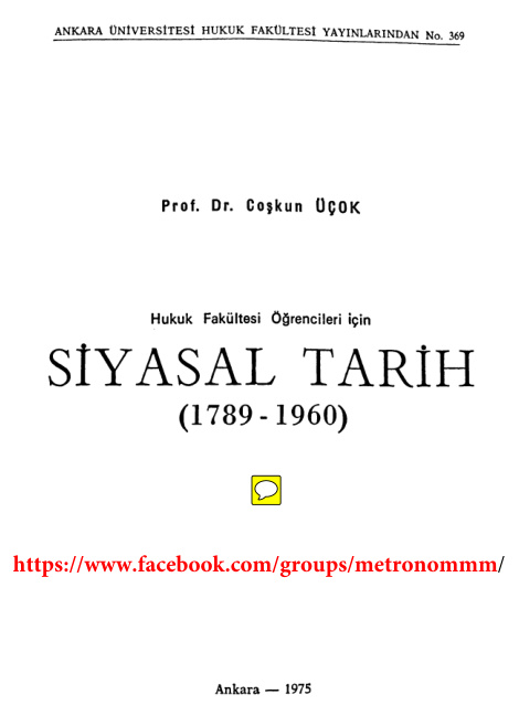 SİYASAL TARİH (1789-1960) PDF – Coşkun Üçok
