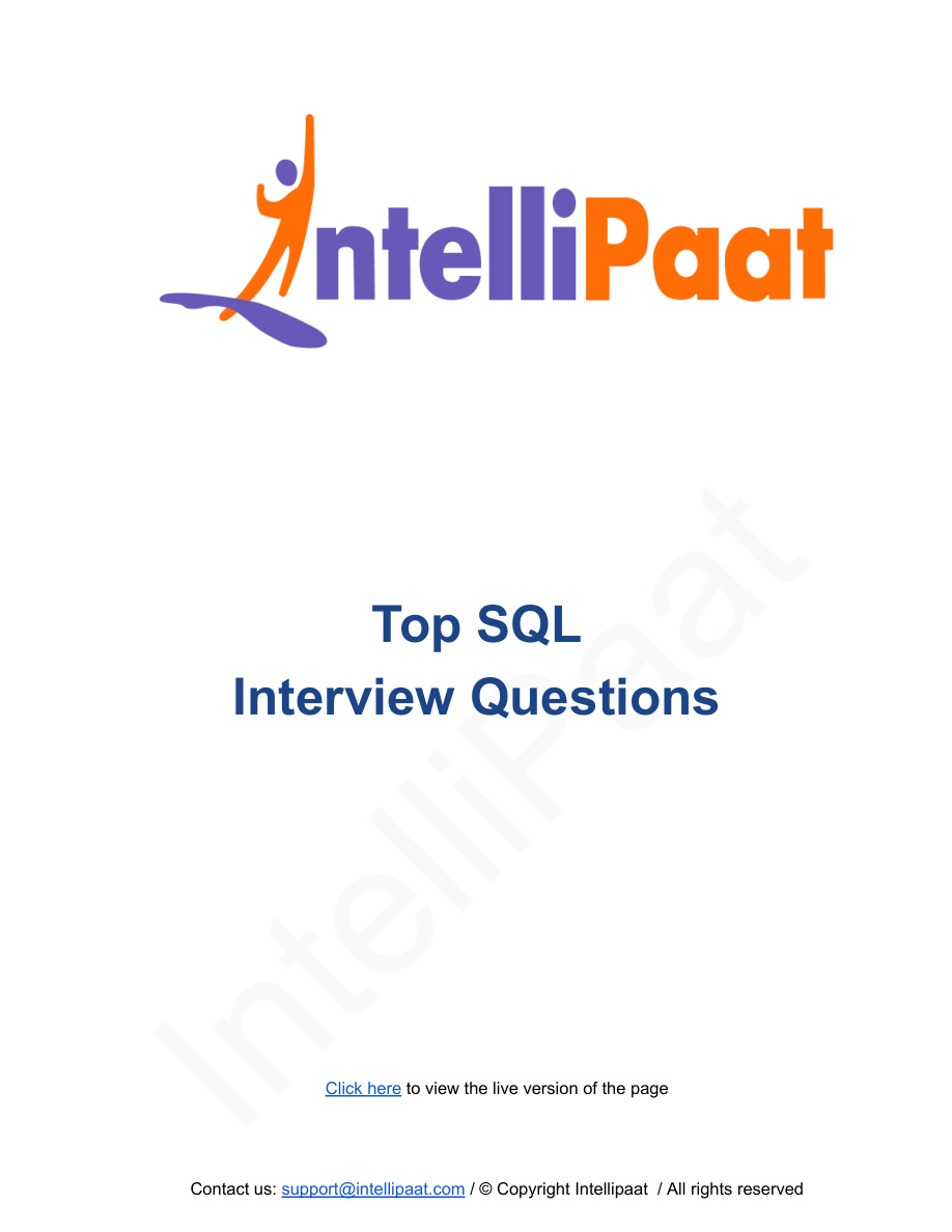 SQL-IQ: Interview Quality PDF – Unknown