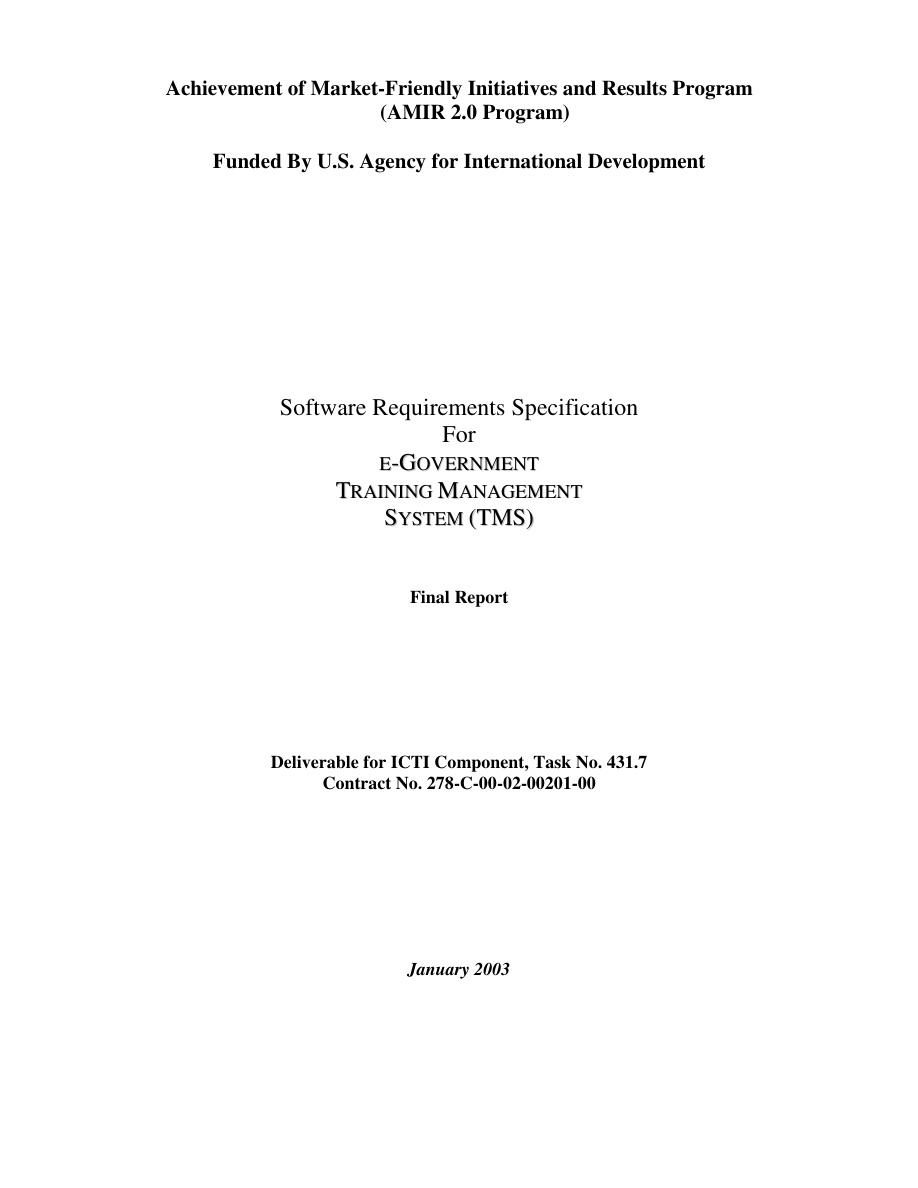 SRS: Software Requirements Specification PDF – Unknown