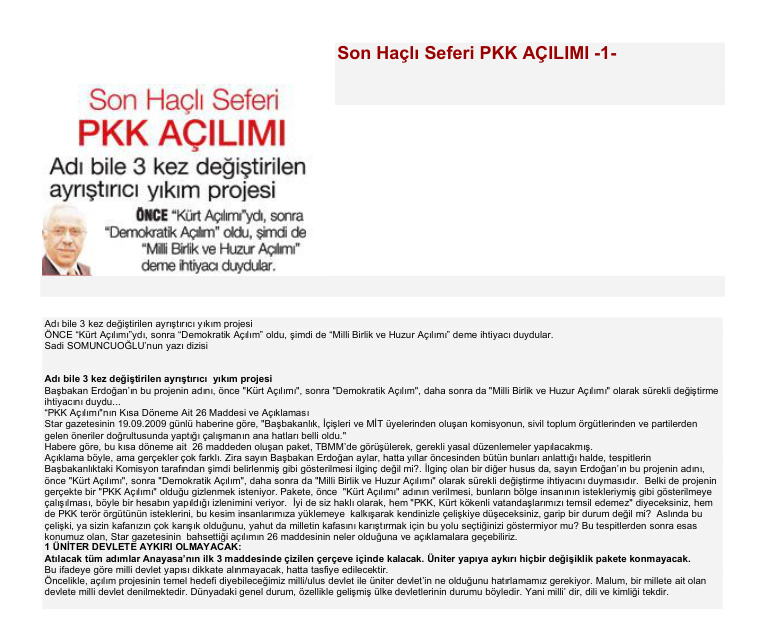 Son Hacli Seferi Pkk Acilimi PDF – Sadi Somuncuoğlu