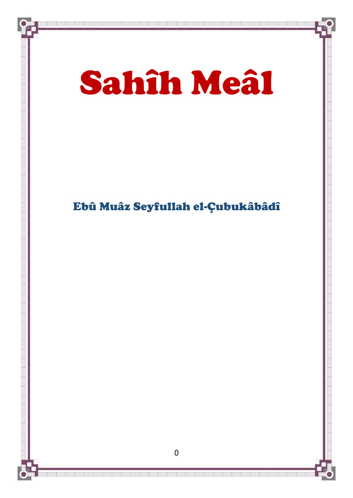 Sahih meal metin PDF – Kolektif