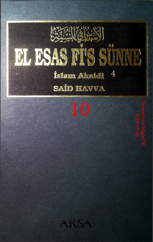 El Esas Fis Sunne.10_10 (Islam Akaidi.4_4) PDF – Said Havva