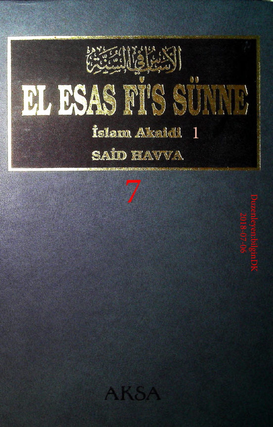 El Esas Fis Sunne.7_10 (Islam Akaidi.1_4) PDF – Said Havva