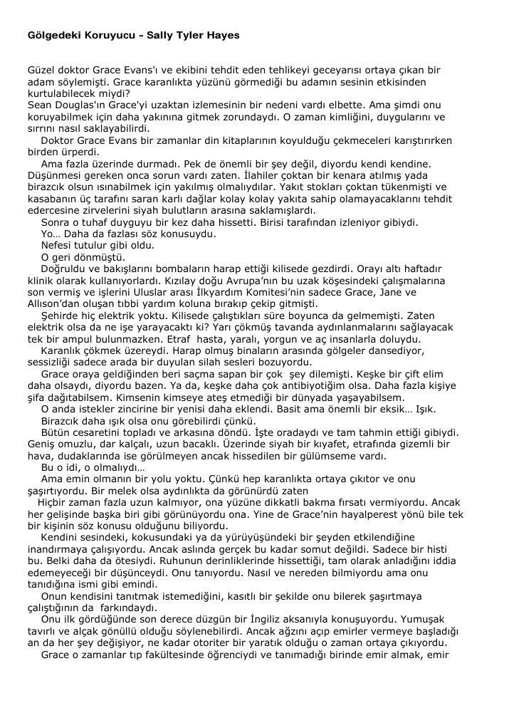 Golgedeki Koruyucu PDF – Sally Tyler Hayes