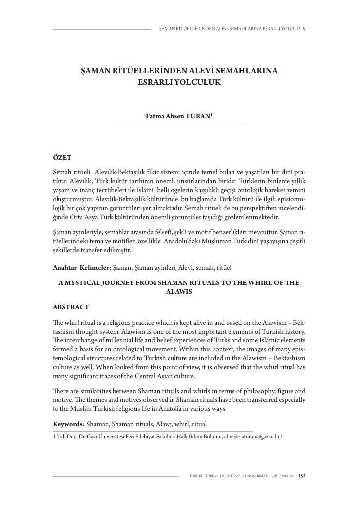 Şaman Ritüellerinden Alevi Semahlarına Esrarlı Yolculuk PDF – Kolektif / Araştırma