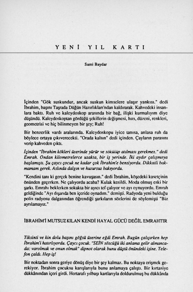 Yeni Yıl Kartı PDF – Sami Baydar