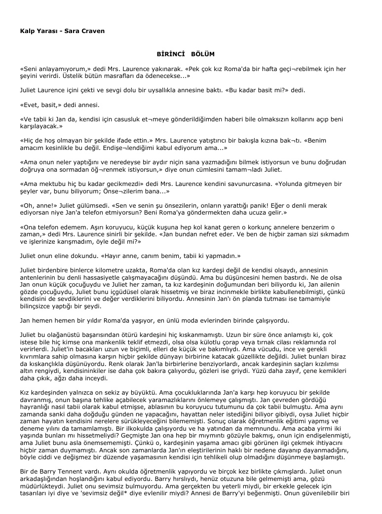 Kalp Yarasi PDF – Sara Craven