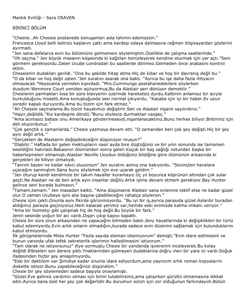 Mantik Evliligi PDF – Sara Craven