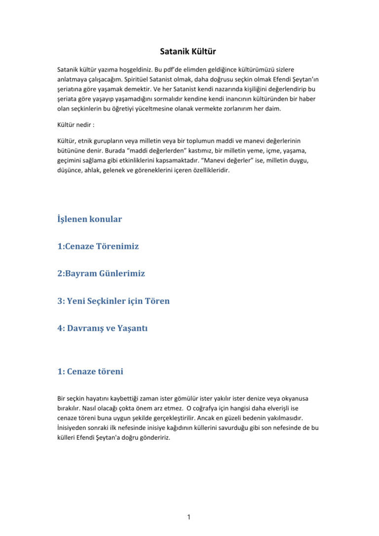 Satanik Kultur Kitap Kapağı
