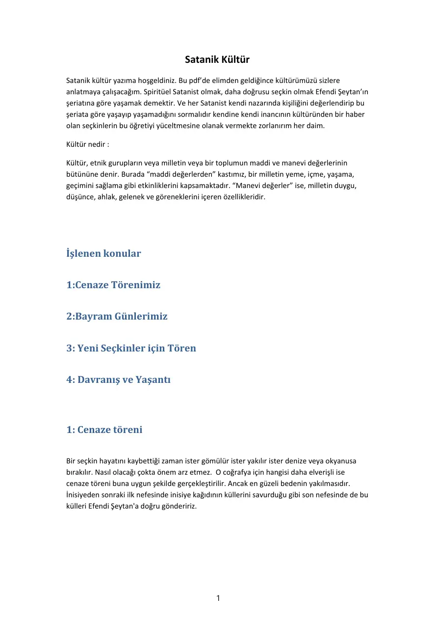 Satanik Kültür PDF – Kolektif
