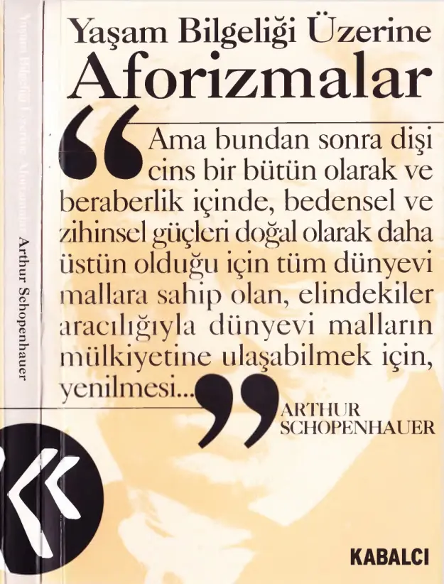 Aforizmalar Yaşam Bilgeliği Üzerine PDF – Arthur Schopenhauer