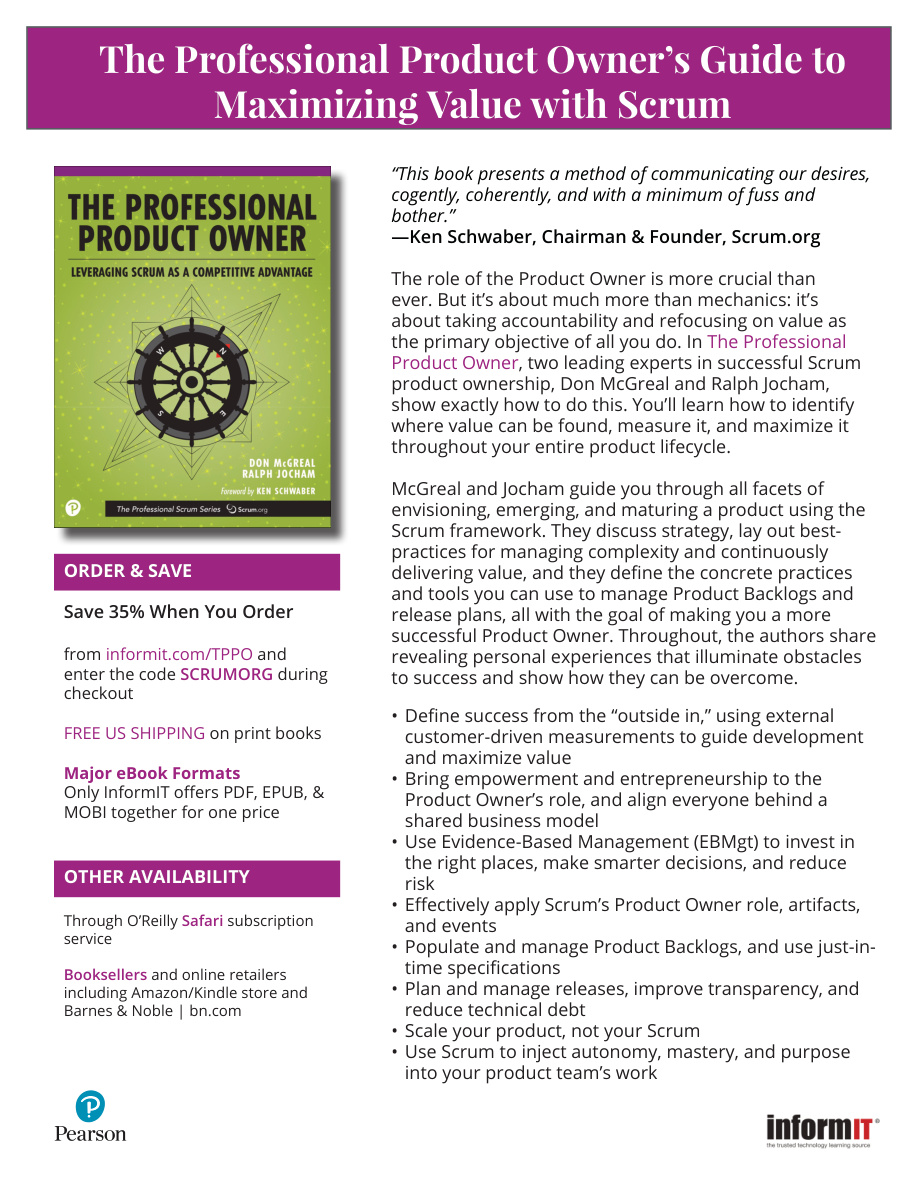 Scrum Product Owner Sample PDF – InfoQ