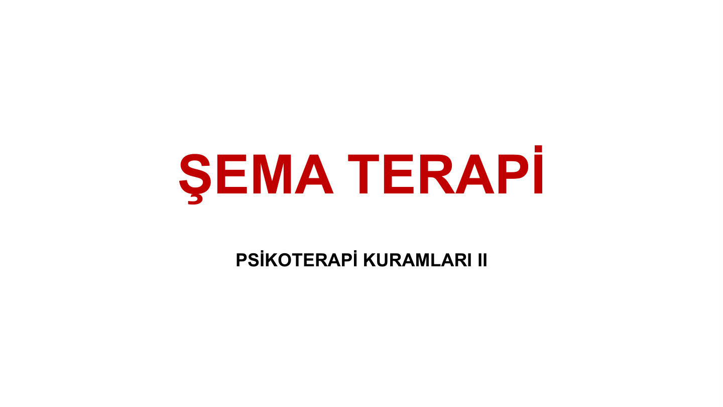 Şema terapi PDF – Kolektif / Psikoloji