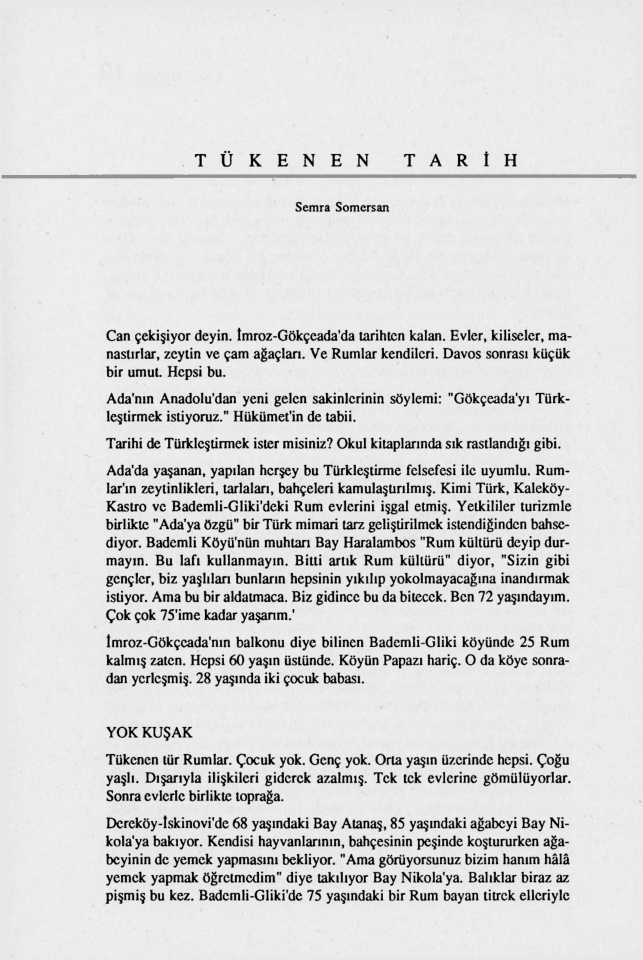 Tükenen Tarih PDF – Semra Somersan