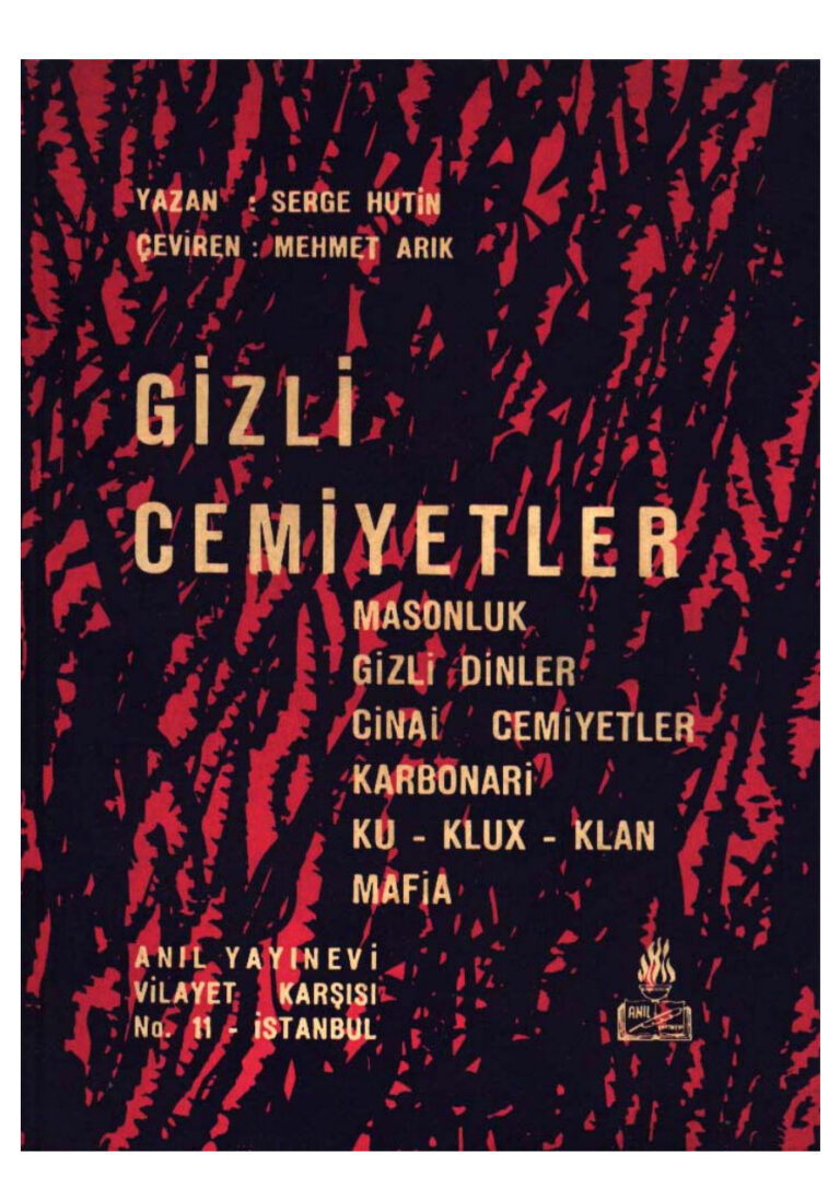 Serge Hutin Gizli Cemiyetler Kitap Kapağı