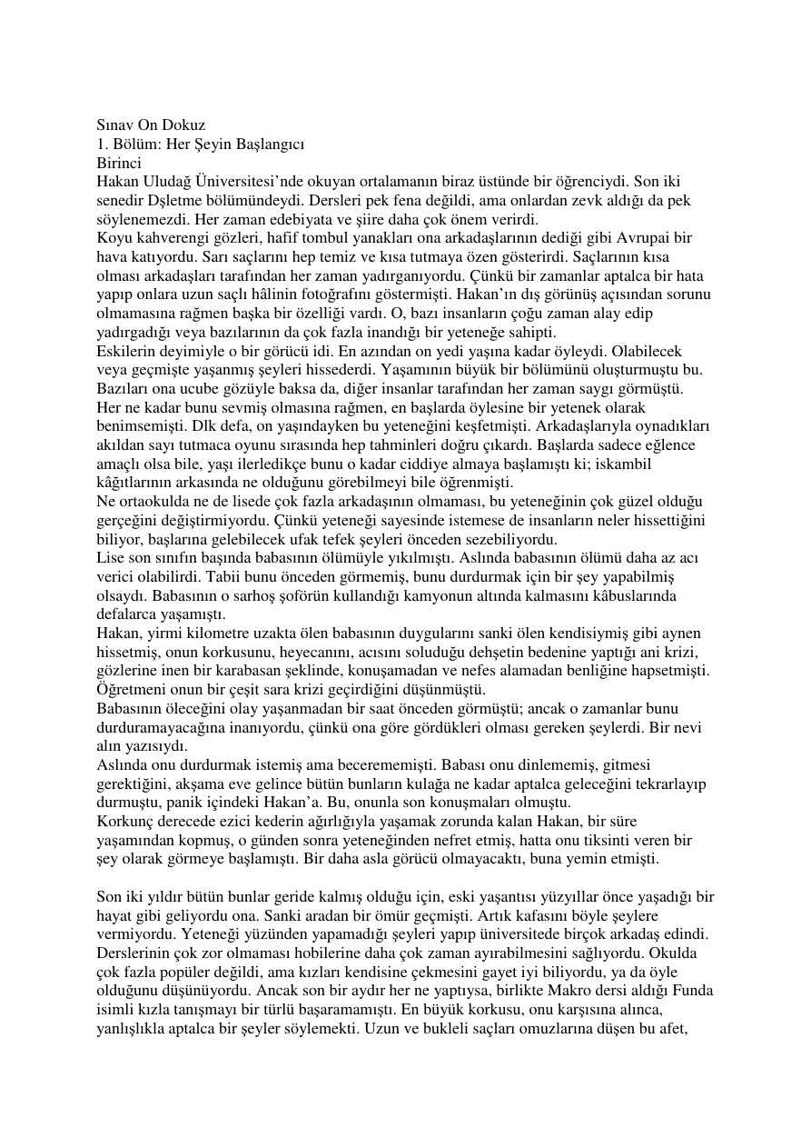 Sınav PDF – Serhan Vural