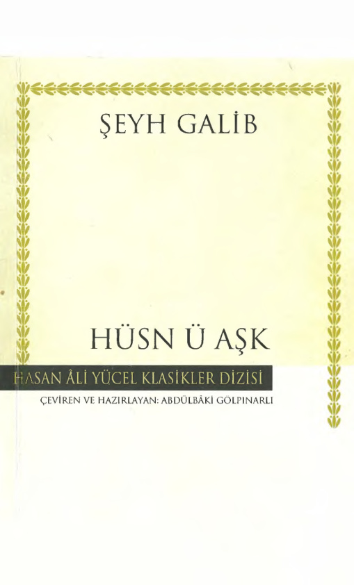 Hüsn ü Aşk PDF – Şeyh Galib