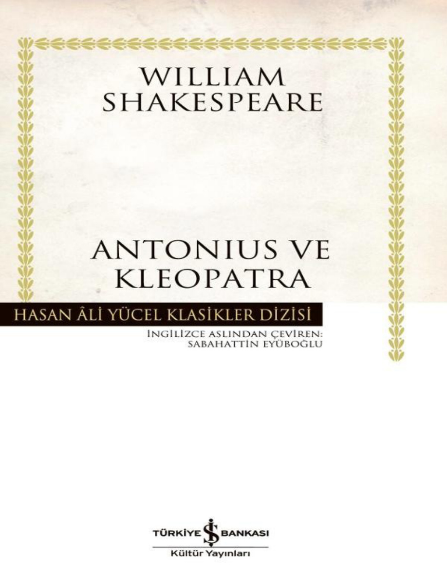 Antonius ve Kleopatra PDF – William Shakespeare