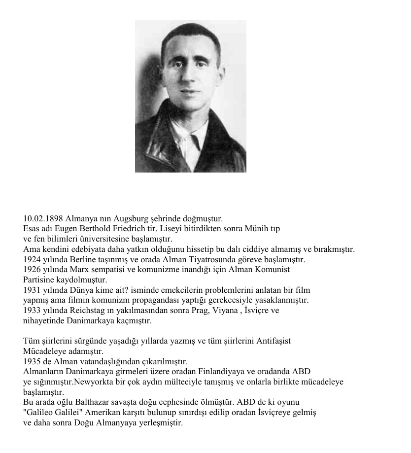 Bertolt Brecht Şiir Kitabı PDF – Bertolt Brecht