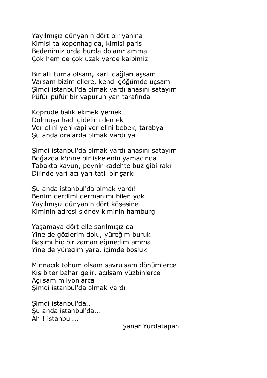 Sanar Yurdatapan Şiir Kitabı PDF – Şanar Yurdatapan