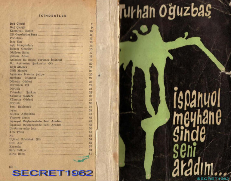 Ispanyol Meyhanesinde Seni Aradim PDF - Turhan Oğuzbaş 1 Siir Kitabi Turhan Oguzbas Ispanyol Meyhanesinde Seni Aradim Kitap Kapağı