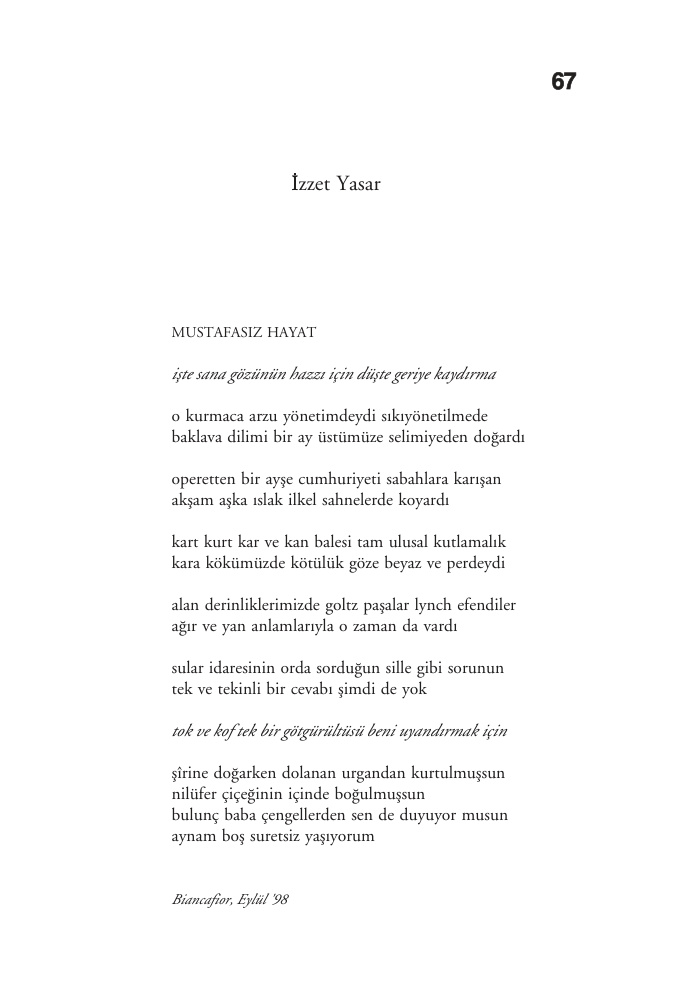 Şiirler (İzzet Yasar& Adnan Azar…) PDF – İzzet Yasar, Adnan Azar, Salih Ecer, M. Ender Öndeş, Serhan Ada, Cem Uzungüneş, Mehmet Yaşın, Tuna Kiremitçi, Adnan Satıcı