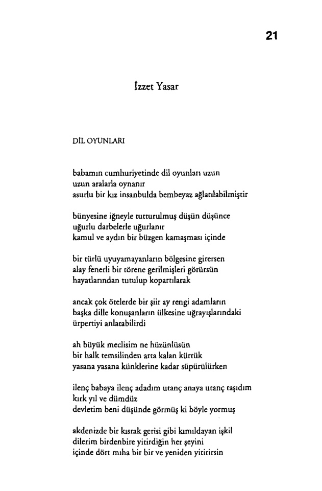 Şiirler (İzzet Yaşar & Mahmut Temizyürek…) PDF – İzzet Yaşar, Mahmut Temizyürek, Necmi E. Zekâ, Yücel Kayıran, Metin Kaygalak, Nilgün Üstün, Funda Tuğrul, M. Ender Öndeş, Sencer Başat