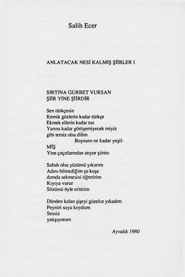 Şiirler (Salih Ecer & Ahmet Ada…) PDF – Salih Ecer, Ahmet Ada, İskender Savaşır, Meltem Ahıska, Seyhan Erözçelik, Mahmut Temizyürek, Nezih Erdoğan