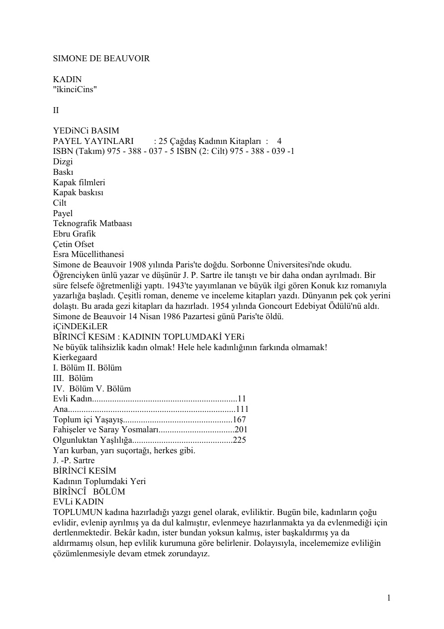Evlilik Cagi PDF – Simone De Beauvoir