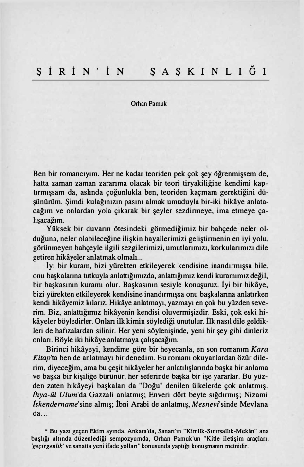 Sirin’in Yalnizligi PDF – Orhan Pamuk