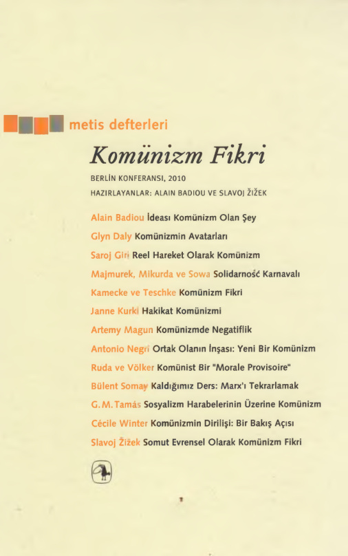 Komünizm Fikri PDF – Slavoj Zizek & Alain Badiou