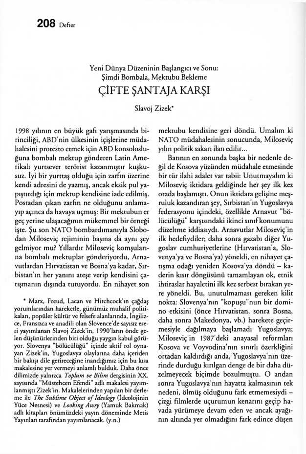 Yeni Dünya Düzeninin Başlangıcı ve Sonu PDF – Slavoj Zizek