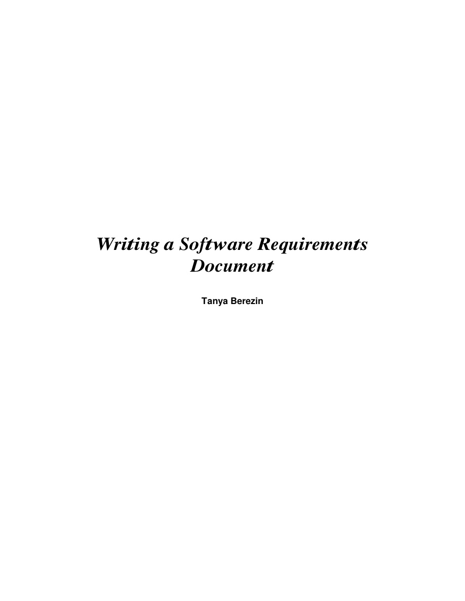 Software Requirements Document PDF – Unknown