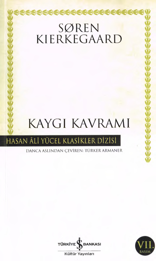 Kaygı Kavramı PDF – Søren Kierkegaard