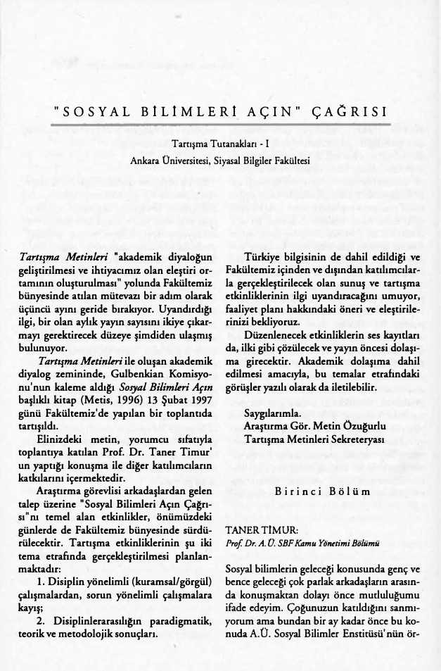 Sosyal Bilimleri Açin! Tartismasi PDF – Immanuel Wallerstein (Haz.)