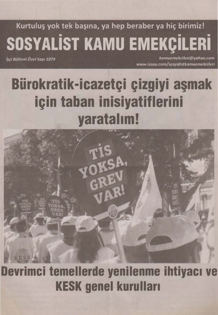 Sosyalist Kamu Emekçileri Bülteni İşçi Bülteni Özel Sayı 1079 Ocak 2014 PDF – Kolektif / Siyaset