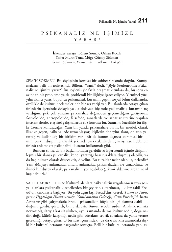 Söyleşi Psikanaliz Ne İşimize Yarar PDF – Kolektif / Psikanaliz