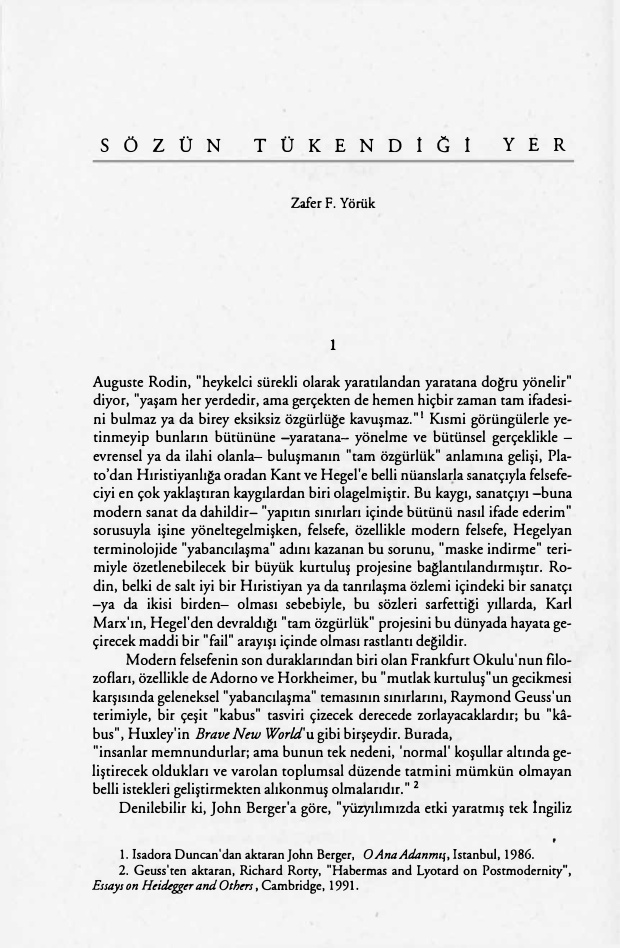 Sözün Tükendiği Yer PDF – Zafer F. Yörük