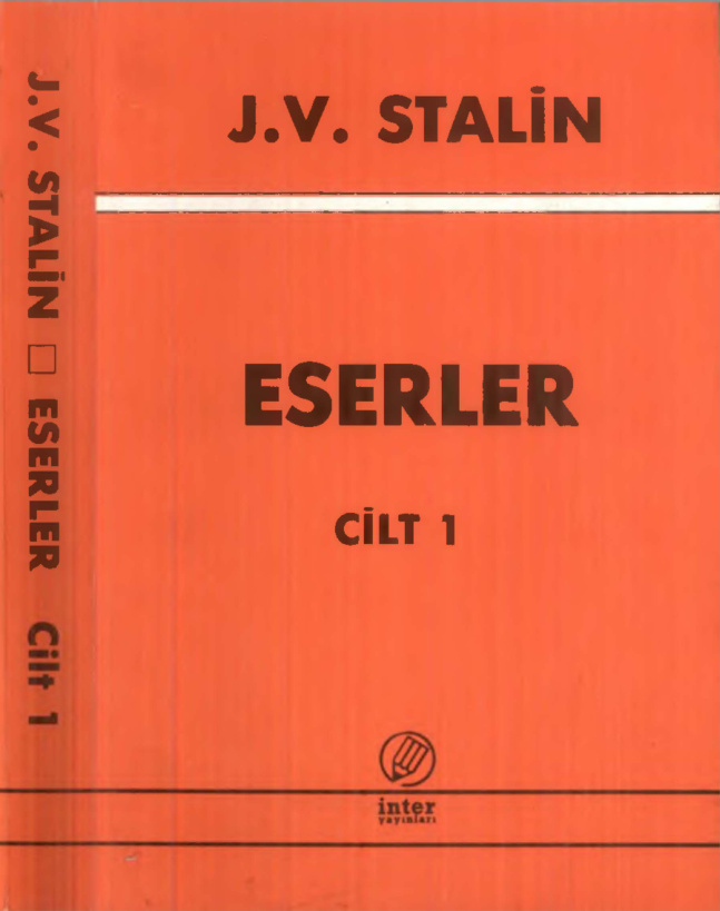 Eserler Cilt I PDF – Josef Stalin