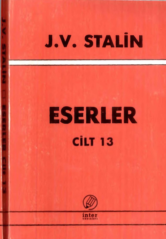 Eserler Cilt XIII PDF – Josef Stalin