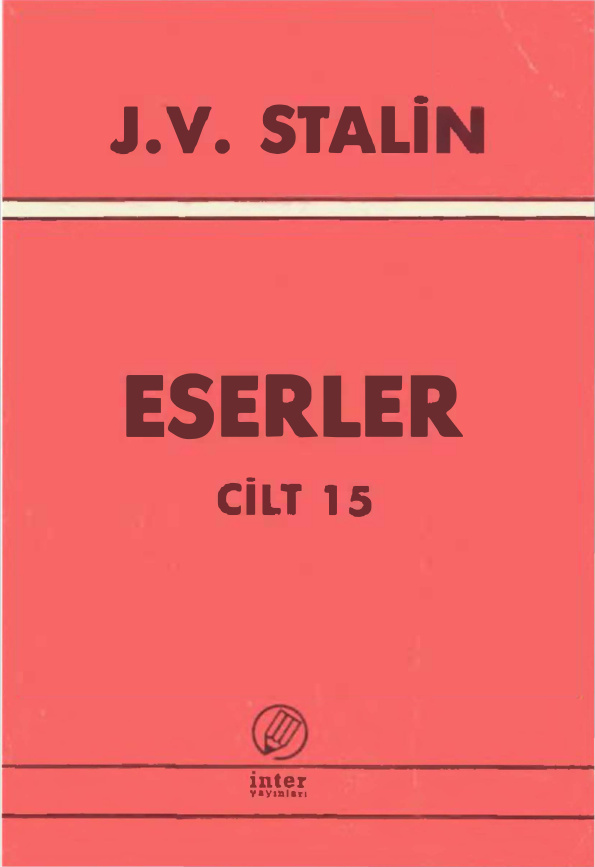 Eserler Cilt XV PDF – Josef Stalin