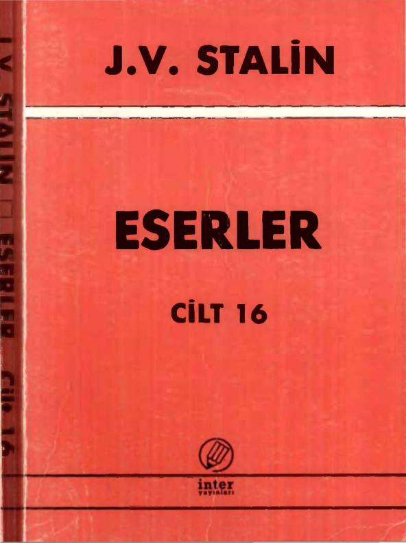 Eserler Cilt XVI PDF – Josef Stalin
