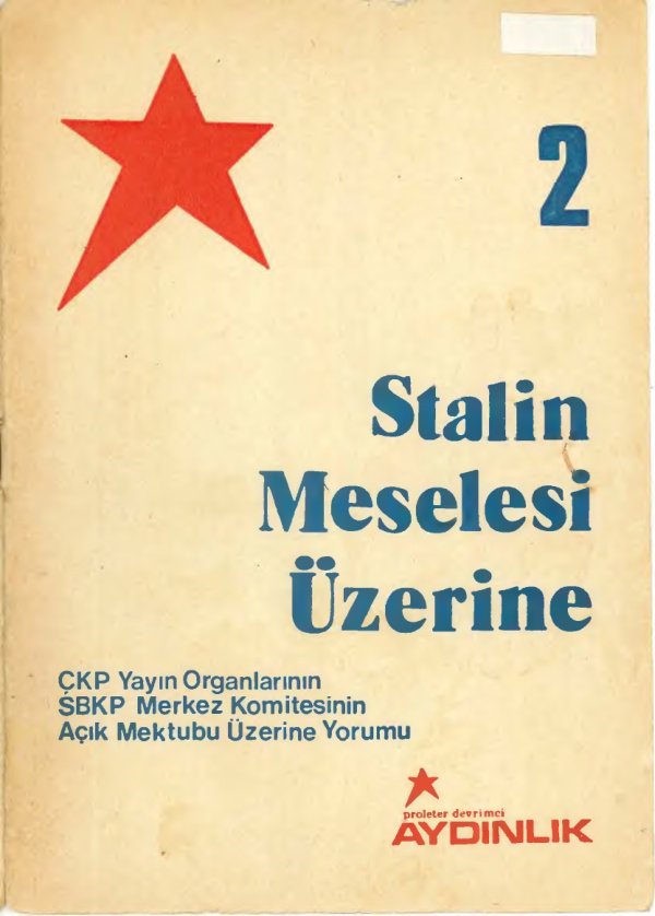 Stalin Meselesi Üzerine Proleter PDF – Kolektif / Siyaset
