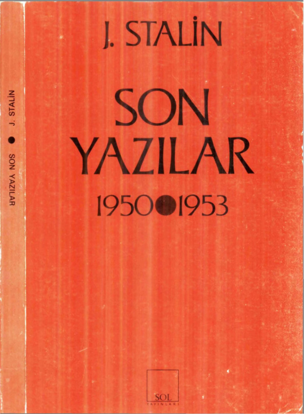 Son Yazılar 1950-1953 PDF – Josef Stalin