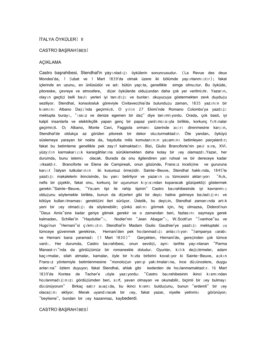 İtalyan Hikayeleri 2 PDF – Stendhal
